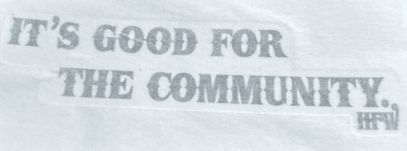 Decal - Good for Community - Back