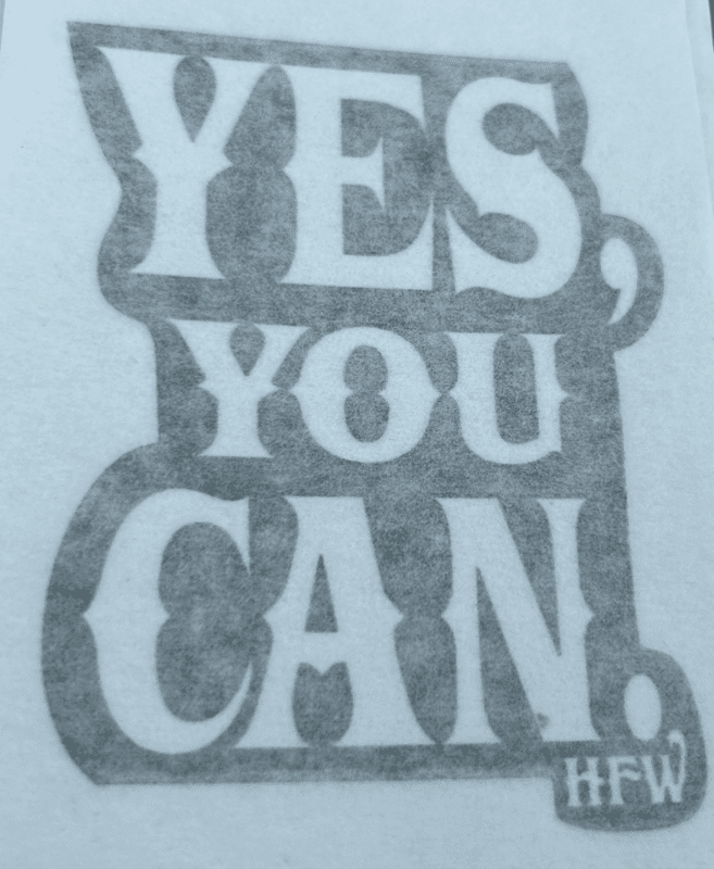 Decal - Yes You Can - Back