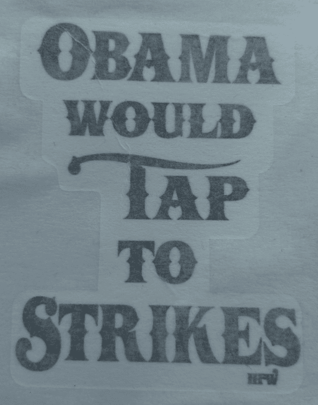 Decal - Obama Tap - Back
